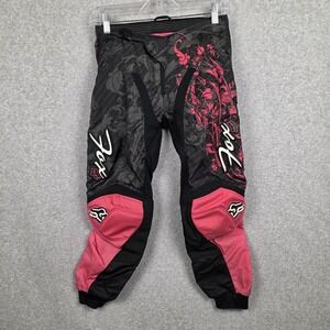 Fox 180 Pants Youth 28 Black Pink Motocross Dirt Bike MX Riding Gear Offroad